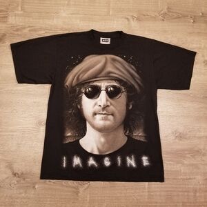 Vintage 90’s John Lennon Imagine Single Stitch T-shirt Mens Size Large Beatles